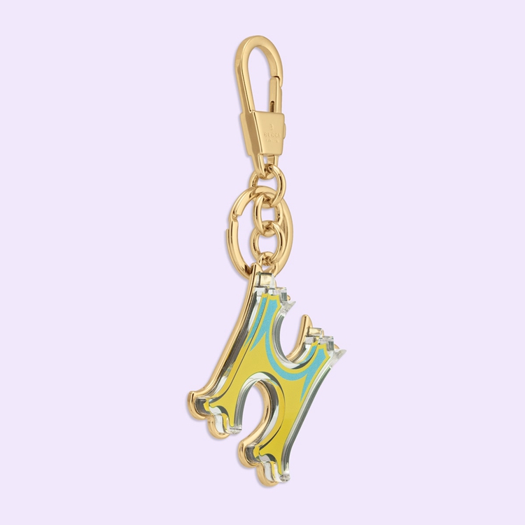 727973.JCFUG.8555.007.100.0000.Light Letter H Plexiglas keychain